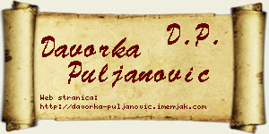 Davorka Puljanović vizit kartica